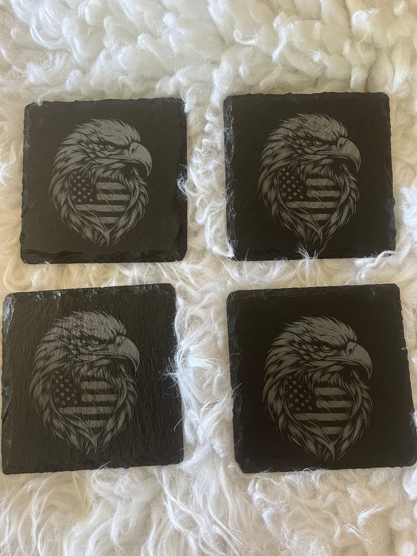 Eagle slate coasters
